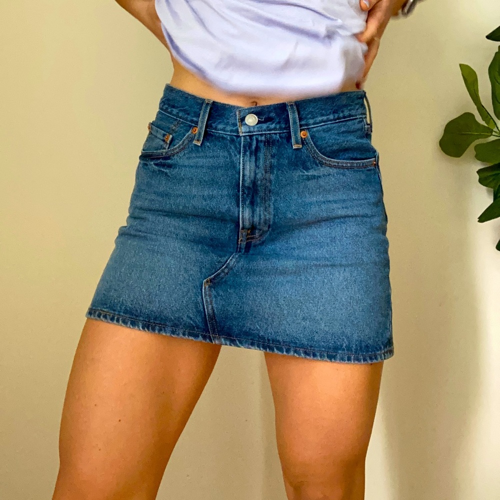 levi jean skirt